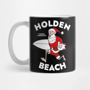 Holden Beach, NC Christmas Vacationing Skiing Santa Mug